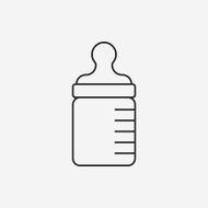 Feeding bottle line icon N4