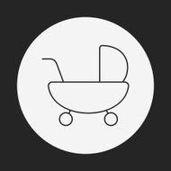 Baby carriages line icon N3