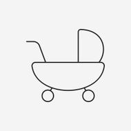 Baby carriages line icon N4