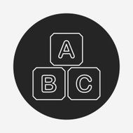 baby toy bricks line icon N9