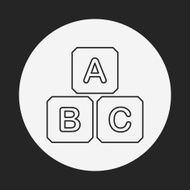 baby toy bricks line icon N11