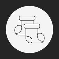 baby socks line icon N3