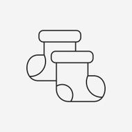 baby socks line icon N4