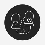 baby gloves line icon
