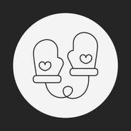 baby gloves line icon N3