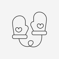baby gloves line icon N4