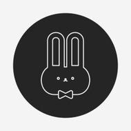 rabbit doll line icon N5