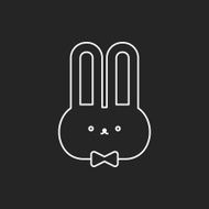 rabbit doll line icon N6
