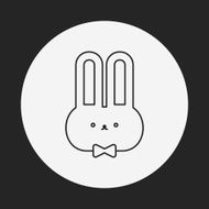 rabbit doll line icon N7