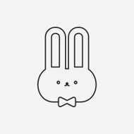 rabbit doll line icon N8