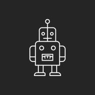 baby toy robot line icon N2