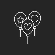 baby toy balloon line icon N2
