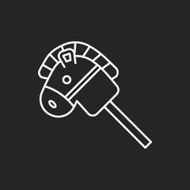 baby toy horse line icon
