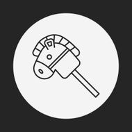 baby toy horse line icon N2