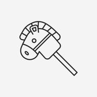 baby toy horse line icon N3