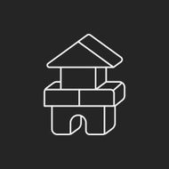 baby toy bricks line icon N14