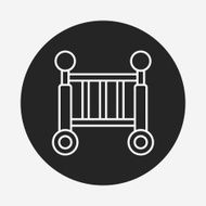 baby bed line icon N10