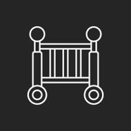 baby bed line icon N11