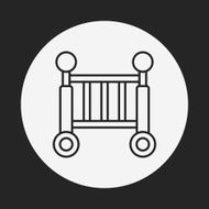 baby bed line icon N12