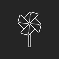 baby toy windmill line icon N2