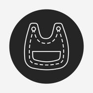 Baby bib line icon N3