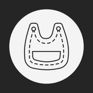Baby bib line icon N5