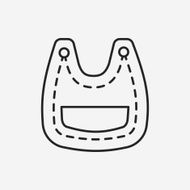 Baby bib line icon N6