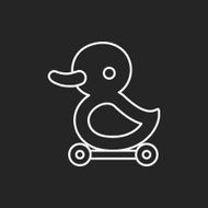 baby toy duck line icon N6