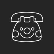 baby toy phone line icon N2