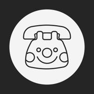 baby toy phone line icon N3