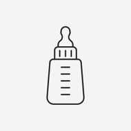 Feeding bottle line icon N8