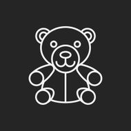 bear doll line icon N2