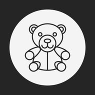 bear doll line icon N3