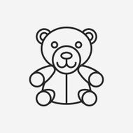 bear doll line icon N4