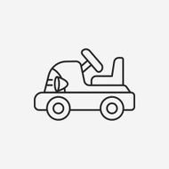 baby toy car line icon N4