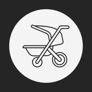 Baby carriages line icon N7