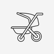 Baby carriages line icon N8
