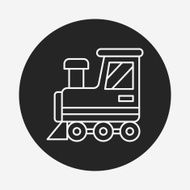 baby toy train line icon