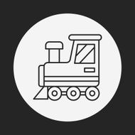 baby toy train line icon N3
