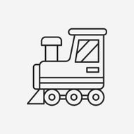 baby toy train line icon N4