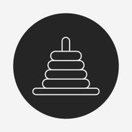 baby toy bricks line icon N17