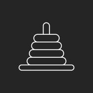 baby toy bricks line icon N18