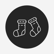 baby socks line icon N5