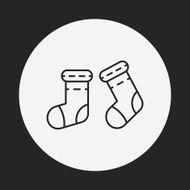 baby socks line icon N7