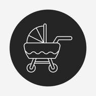 Baby carriages line icon N9
