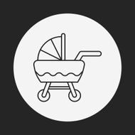 Baby carriages line icon N11