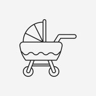 Baby carriages line icon N12