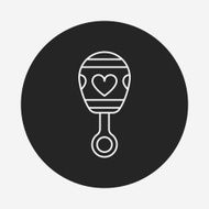 Baby rattle line icon N9
