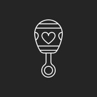 Baby rattle line icon N10
