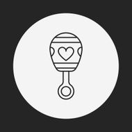 Baby rattle line icon N11